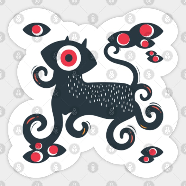 One Eye Monster Sticker by Nozumi